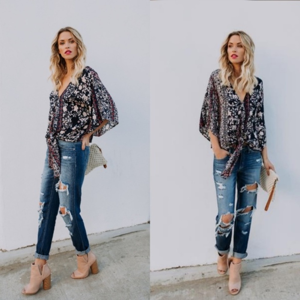 Last pair!❤️ 3XHP🌟Distressed Boyfriend Jeans - Picture 4 of 4